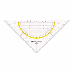 Aristo AR1555/2, Règle de butée d'angle, polyméthacrylate de méthyle (PMMA), Transparent, Jaune, 225 mm, 1 pièce(s), Autriche
