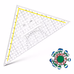 Aristo AR1648/2 triangle Plastique Noir, Transparent, Jaune 1 pièce(s)
