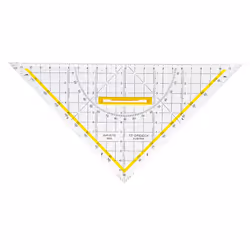 Aristo AR1650/4, Triangle 45°, Gloss, polyméthacrylate de méthyle (PMMA), Transparent, 25 cm, 1 pièce(s)