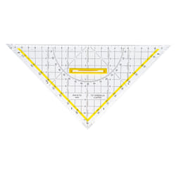 Aristo AR1650/4 Triangle 45° polyméthacrylate de méthyle (PMMA) Transparent 1 pièce(s)