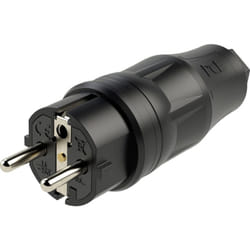 05721-ss Fiche électrique mâle avec terre plastique 250 v noir IP54 Y614563 - Pc Electric