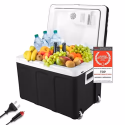 Glacire lectrique portable 45L Bote Glacire 12220 V - Camping - Glaciere Electrique Voiture Noir