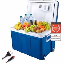 Glacière électrique portable 45L Boîte Glacière 12/220 V - Camping - Glaciere Electrique Voiture Bleu