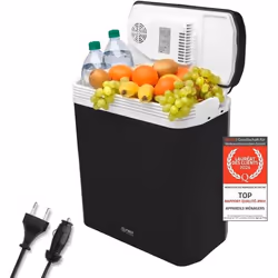 Glacire lectrique 24L Bote Glacire 12220 V - Portable Voiture Camping - Glaciere Electrique Voiture Noir
