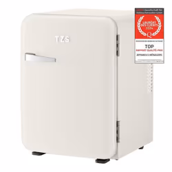 Mini Réfrigérateur Portable 40L Mini Frigo de Chambre ou Hôtel - Silencieux Réglages de Température Retro Creme