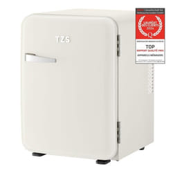 Mini Réfrigérateur Portable 40L Mini Frigo de Chambre ou Hôtel - Silencieux Réglages de Température Retro Creme