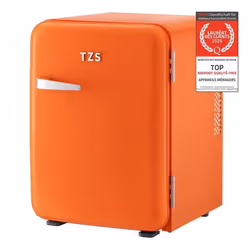 Mini Réfrigérateur Portable 40L Mini Frigo de Chambre ou Hôtel - Silencieux Réglages de Température Retro Orange