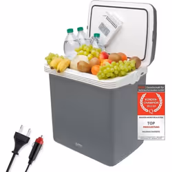 Glacière électrique 32L Boîte Glacière 12/220 V - Portable Voiture Camping - Glaciere Electrique Voiture Gris