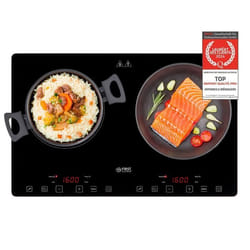 Plaque de cuisson à induction - TZS FIRST AUSTRIA - Double - 3400W - 10 niveaux - Sécurité enfants