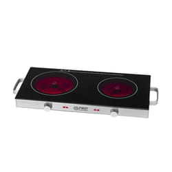 TZS First Austria Plaque de cuisson double en céramique - 2800W - Table de cuisson portable infrarouge Noir