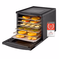 Déshydrateur alimentaire - TZS FIRST AUSTRIA - 6 Plateaux - Thermostat Réglable - Minuterie 24h - 0% BPA - Noir