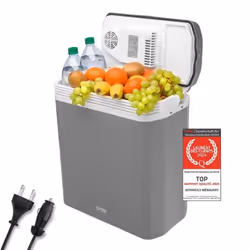Glacière électrique 24L Boîte Glacière 12/220 V - Portable Voiture Camping - Glaciere Electrique Voiture Gris