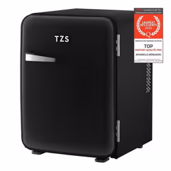 Mini Réfrigérateur Portable 40L Mini Frigo de Chambre ou Hôtel - Silencieux Réglages de Température Retro Noir