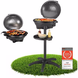 Barbecue electrique de table Noir - 2400W - Barbecue 2 en 1 Grill