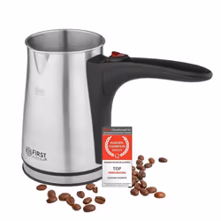 Cafetière Turque Électrique - TZS FIRST AUSTRIA - 800W - Acier Inoxydable - 350ml - Base Pivotante 360°