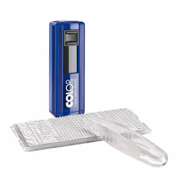 Colop Pocket Stamp Plus 20 Set, Auto-encreur, Timbre de signature, 14 x 38 mm, Bleu, Plastique