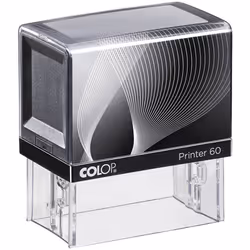 Colop Printer 60, Traditionnel, Tampon professionnel, Plastique, 37 x 76 mm, Noir, Plastique