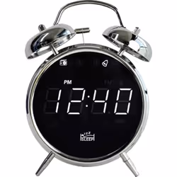 enquête Radio-réveil FM PLL 2 horaires de réveil Forme de réveil classique, chrome Ce texte a été traduit par une machine. tr ...