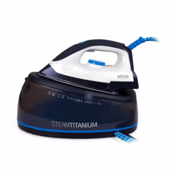 Silva Schneider DBS 300, Fer à repasser à sec ou à vapeur, Semelle en céramique, 1,5 m, 125 g/min, Bleu, Blanc, 2 L