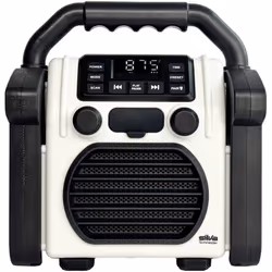 enquête Radio de chantier en Offwhite, PLL radio Batterie, BT, aux in USB, éclairage, Alarme SOS IP55 Ce texte a été traduit  ...
