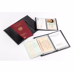 Walther 322000036 portefeuille, étui pour cartes, support de documents de voyage Noir Cuir