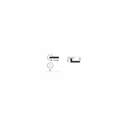Poignée de porte en inox brossé Vendues par paire Type de serrure : clé en L Longueur de la poignée : 135 mm Rosaces ronde :  ...
