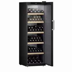 Liebherr WSbli 5231-20, Pose libre, 229 bouteille(s), E, Lumière intérieure, SN-T, Noir, Acier inoxydable