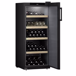 Liebherr WSbl 4601-20, Pose libre, 166 bouteille(s), E, Lumière intérieure, SN-T, Anthracite, Noir