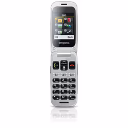 Emporia ONE, Clapet, SIM unique, 6,1 cm (2.4"), 2 MP, 900 mAh, Gris, Argent
