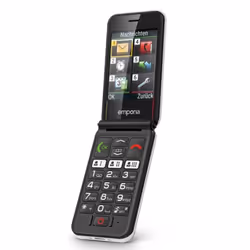Emporia SIMPLICITYglam.4G, Clapet, SIM unique, 7,11 cm (2.8"), Bluetooth, 1300 mAh, Noir, Blanc