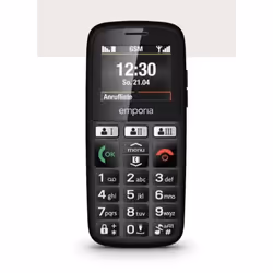 Emporia HAPPY, Barre, SIM unique, 128 x 160 pixels, Bluetooth, 800 mAh, Noir