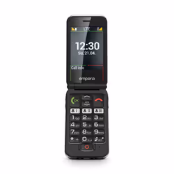 Emporia JOY_LTE, Clapet, SIM unique, 7,11 cm (2.8"), 2 MP, 1300 mAh, Noir