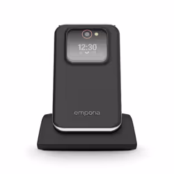 Emporia V228, Clapet, SIM unique, 7,11 cm (2.8"), Bluetooth, 1300 mAh, Noir
