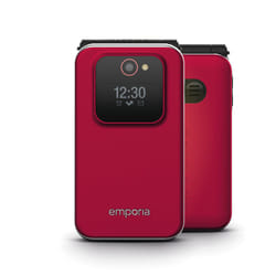 Emporia JOY 7,11 cm (2.8") 87 g Noir, Rouge Téléphone d'entrée de gamme
