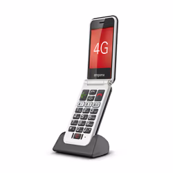 Emporia SIMPLICITYglam.4G, Clapet, SIM unique, 7,11 cm (2.8"), Bluetooth, 1300 mAh, Noir