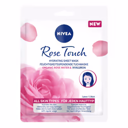 NIVEA Rose Touch, Masque hydratant, Femmes, Tous types de peau, Hydratant, Rafraîchissant, Feuilles, Acide hyaluronique
