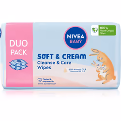Les lingettes nettoyantes NIVEA BABY veillent à la peau de l’enfant simplement, rapidement et efficacement.