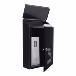 Rottner T02938 boîte aux lettres Noir Boîte aux lettres encastrable Acier