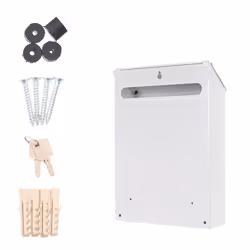 Rottner T02952 boîte aux lettres Blanc Boîte aux lettres encastrable Acier