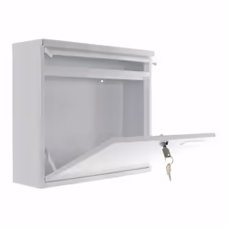 Rottner T00162 boîte aux lettres Blanc Boîte aux lettres encastrable Acier