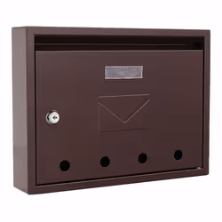 Rottner T04566, Boîte aux lettres encastrable, Acier, Marron, Clé, 1 pièce(s), Devant