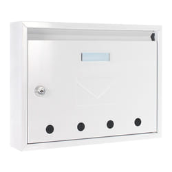 Rottner T04748 boîte aux lettres Blanc Boîte aux lettres encastrable Acier