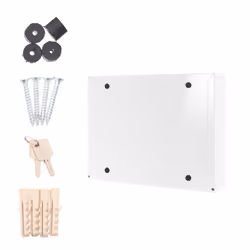 Rottner T04748 boîte aux lettres Blanc Boîte aux lettres encastrable Acier