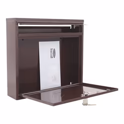 Rottner T04771 boîte aux lettres Marron Boîte aux lettres encastrable Acier