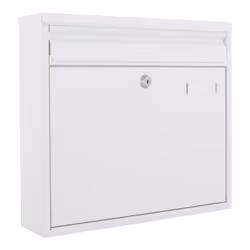 Rottner T04772, Boîte aux lettres encastrable, Acier, Blanc, Clé, 1 pièce(s), Devant