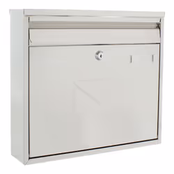 Rottner T04780, Boîte aux lettres encastrable, Acier inoxydable, Blanc, Clé, 1 pièce(s), Devant