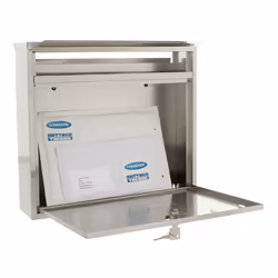 Rottner T04780 boîte aux lettres Blanc Boîte aux lettres encastrable Acier inoxydable