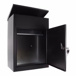 Rottner T05967 boîte aux lettres Noir Boîte aux lettres encastrable Acier