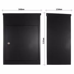 Rottner T05967 boîte aux lettres Noir Boîte aux lettres encastrable Acier