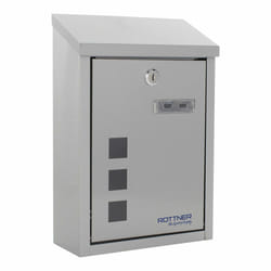 Rottner T06047 boîte aux lettres Acier inoxydable Boîte aux lettres encastrable